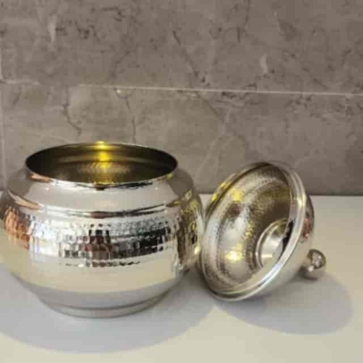 قندان گنبدی چکشی کرومی